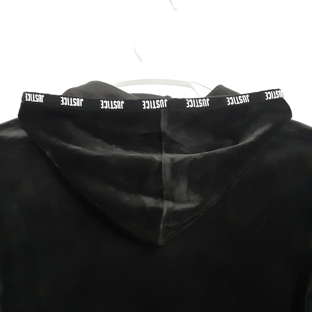 Justice Velvet Hoodie Girls Size 8